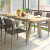 Restaurant Long Dinning Table Waterproof Outdoor Furniture High Quality Metal Table With 6-8 Chairs