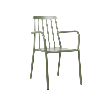 Outdoor Aluminum Big Size Durable Garden Chair Vintage Design Dining Armchair