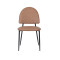 Indoor Furniture Vintage Faux Leather Chair Metal Frame Commercial Restaurant Dinning Chair