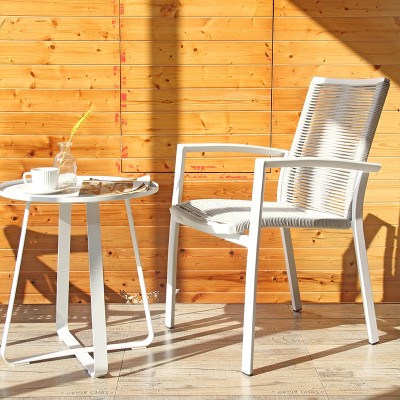 Metal Side Table For Outdoor Use Garden Furniture Aluminum Coffee Table