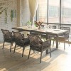 Modern Design Outdoor Dinning Furniture PS Board Table Top Long Table Restaurant Terrace Table