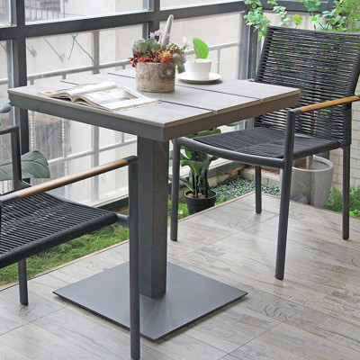Outdoor Restaurant PS Board Table Top Dinning Furniture Terrace Coffee Square Table Cafe Furniture