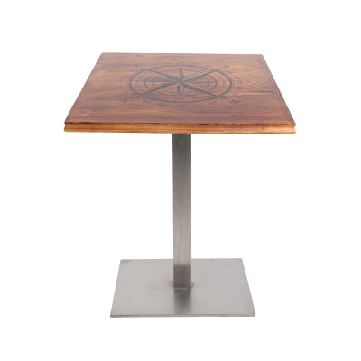 Restaurant Stainless Steel Table Base Manufacturer Coffee Shop Square Metal Table Leg Supplier