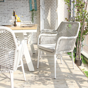 Commercial Outdoor Furniture Rope Chair Garden Dinning Use Wholesaler Waterproof Outdoor Chair For Terrace