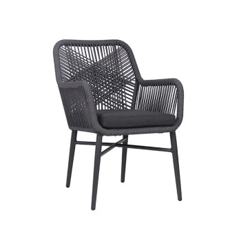 Metal Rope Chair Commercial Garden Furniture Wholesaler Waterproof Outdoor Chair For Terrace