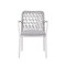 Commercial Outdoor Furniture Factory In China Aluminum Rope Dinning Armchair For Restaurant