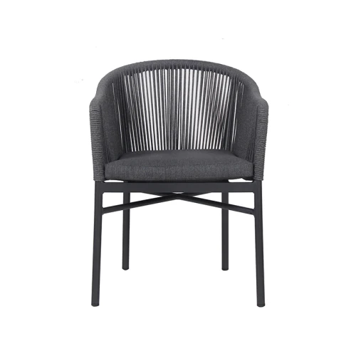 Outdoor Dinning Chair Wholesaler Restaurant Commercial Furniture Aluminum Rope Chair