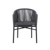 Outdoor Dinning Chair Wholesaler Restaurant Commercial Furniture Aluminum Rope Chair