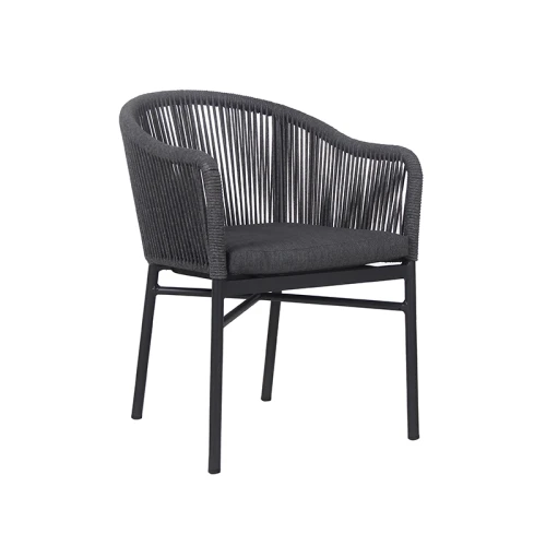 Outdoor Dinning Chair Wholesaler Restaurant Commercial Furniture Aluminum Rope Chair