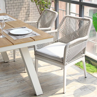 Commercial Leisure Dinning Rope Chair Manufacturer Terrace Outdoor Furniture Wholesaler