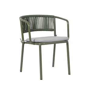 Wholesale Metal Outdoor Furniture for Restaurants and Coffee Shops Rope Chair And Metal Table