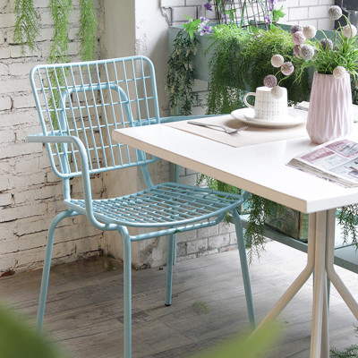 Metal Wire Chair For Wholesale Restaurant Dinning Furniture Supplier Metal Armchair