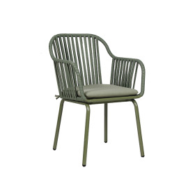 Outdoor Aluminum Frame Rope Weaving Chairs Commercial Outdoor Furntiure