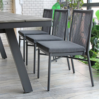 Woven Rope Chair Stackable Manufacturer Outdoor Furniture For Restaurant Commercial Use