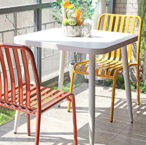 Metal Dining Chair Coffee Shop Furntiure Supplier Modern Design Aluminum Chair