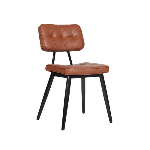 Wholesale Leather Dining Chairs Metal Frame Commercial Dinning Room Furniture Upholstered Chair