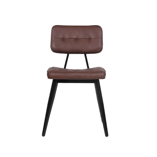 Wholesale Leather Dining Chairs Metal Frame Commercial Dinning Room Furniture Upholstered Chair