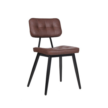 Wholesale Leather Dining Chairs Metal Frame Commercial Dinning Room Furniture Upholstered Chair