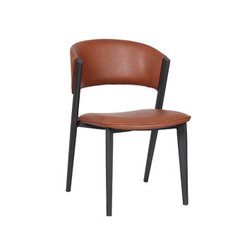Commercial Dining PU Leather Chairs Restaurant Chair Supplier Leather Dining Chair For Wholesale