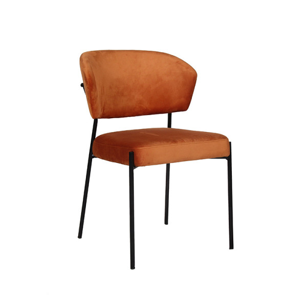 Restaurant Iron Frame Dinning Chair Indoor Fabric Chair Restaurants and Coffee Shops Wholesale