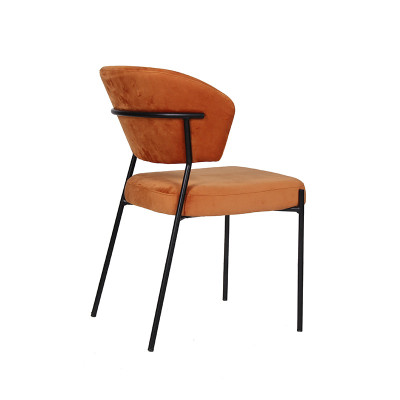 Restaurant Iron Frame Dinning Chair Indoor Fabric Chair Restaurants and Coffee Shops Wholesale