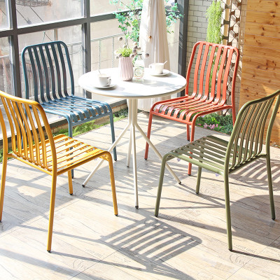 Aluminum Garden Dining Table Furniture Metal Round Table For Outdoor Patio Furniture