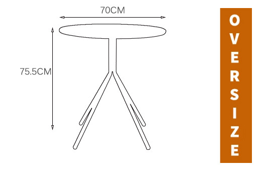 Metal round table