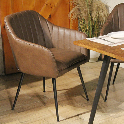 Customizable Luxurious PU Leather Dining Chairs for Restaurants & Hotels Indoor Dinning Furniture Leather Chair