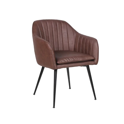 Customizable Luxurious PU Leather Dining Chairs for Restaurants & Hotels Indoor Dinning Furniture Leather Chair