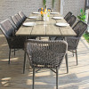 Garden Furniture Big Size 1 Table 8 Chairs Dining Table Outdoor Terrace Wood Table
