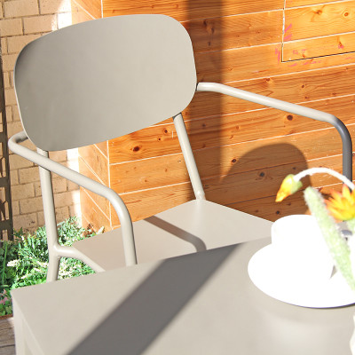 Restaurant Metal Dinning Chair Stackable Armchair For Coffee Shop Aluminum Chair