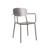 Restaurant Metal Dinning Chair Stackable Armchair For Coffee Shop Aluminum Chair