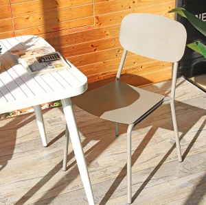 Alu Dinning Chair For Restaurant Indoor And Outdoor Furniture Metal Chair Large Loading Container
