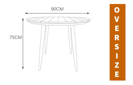 Metal round table