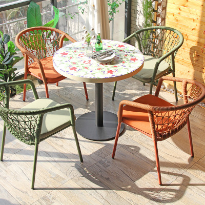 Resin Table Top Commercial Restaurant Dining Table Metal Table Base Indoor Furniture