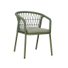 Outdoor Round Table And Rope Weaving Chair Furniture Set Garden Terrace Dinning Furniture