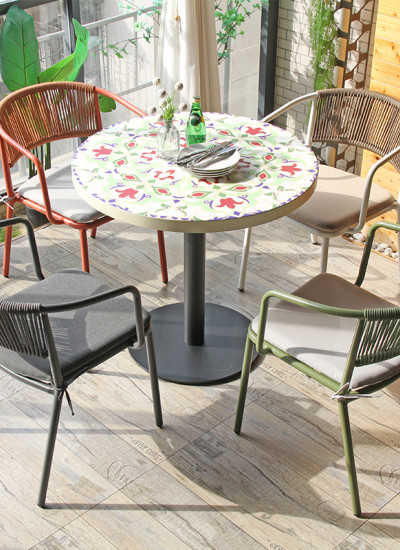 Wholesale Metal Chair And Coffee Table Set Garden Lesiure Dinning Furniture