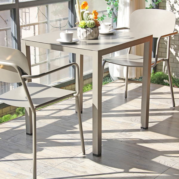 Garden Metal Furniture Set Aluminum Table And Chairs For Outdoor Use High Quality Light Weight