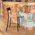 Commercial Indoor Restaruant Bar Chair Metal Frame Rattan High Chairs Bar Furniture