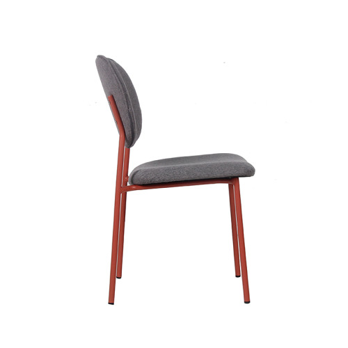 Commercial Indoor Dinning Chair Furniture Restaurant And Coffee Shop Chair Metal Frame Farbic Seat