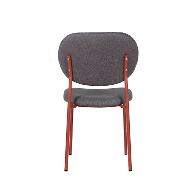 Commercial Indoor Dinning Chair Furniture Restaurant And Coffee Shop Chair Metal Frame Farbic Seat
