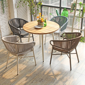 Outdoor Furniture Supplier Weaving Rope Chair For Garden And Restaurant Area Outdoor Dinning Chairs