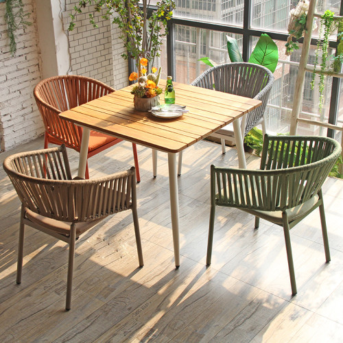 Commercial dinning furniture for outdoor restaurant and garden rope chair for wholesale