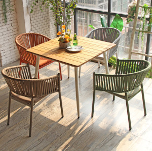 Commercial dinning furniture for outdoor restaurant and garden rope chair for wholesale