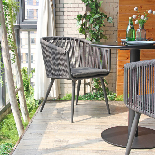 Balcony Rope Chair Outdoor Furniture Restaurant Outside Dinning Chairs For Wholesale