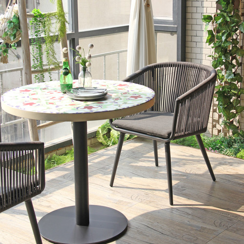 Balcony Rope Chair Outdoor Furniture Restaurant Outside Dinning Chairs For Wholesale