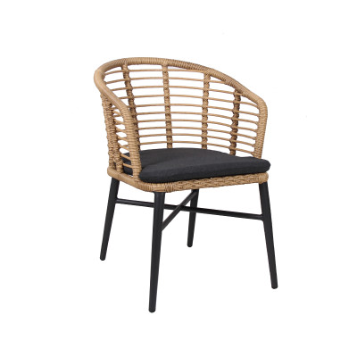 Outdoor Comfortale Wicker Chair Pe Material Coffee Shop Terrace Chair Furniture