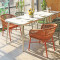 Outdoor Restaurant Dinning Furniture Rattan Rope Chair Commercial Furniture Suppliers