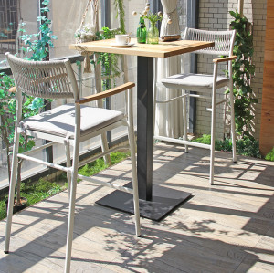 CDG Furniture High Bar Stool Outdoor Furniture Rope Chair For Bistro Commercial Bar Chair