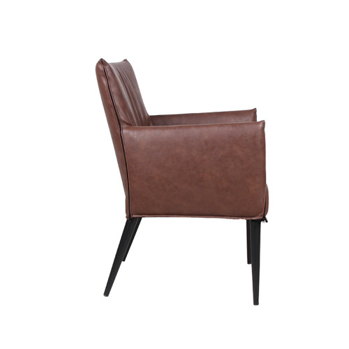 Custom Vintage Indoor Furniture Leather Dining Chairs for Commercial Spaces